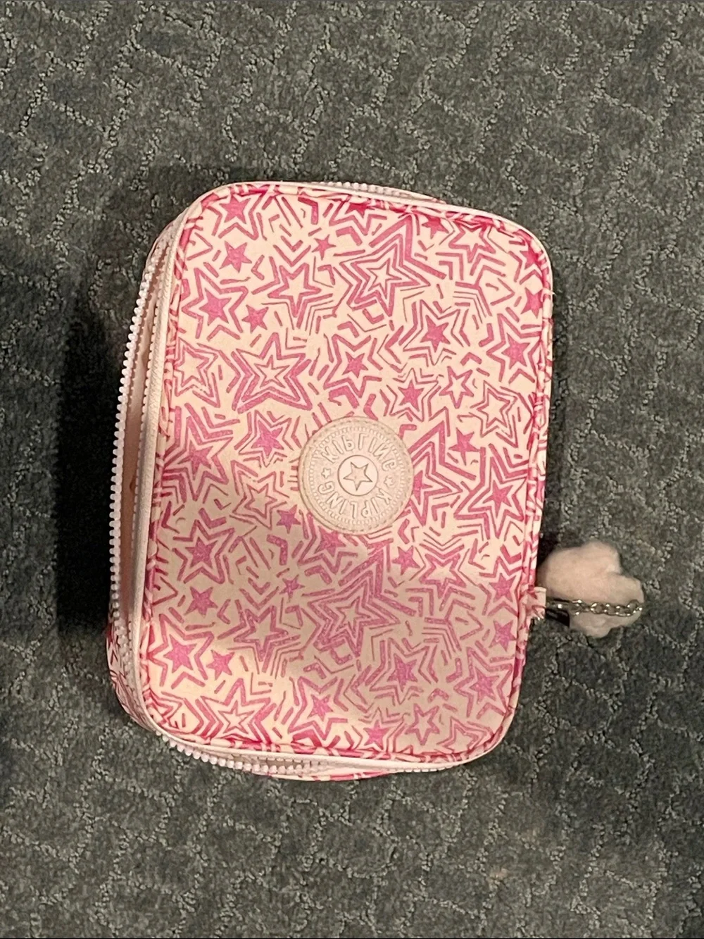 Kipling Pink Star-Print pencil case